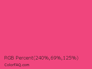 RGB Percent 94%,27%,49% Color Image