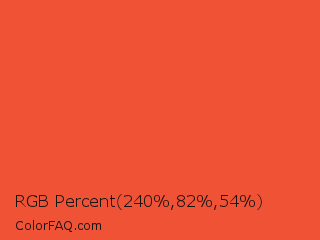 RGB Percent 94%,32%,21% Color Image