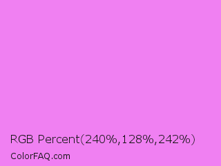 RGB Percent 94%,50%,95% Color Image