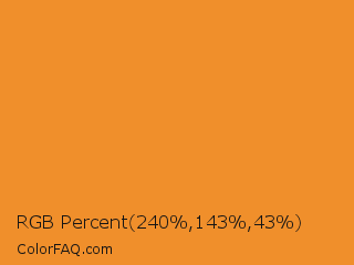 RGB Percent 94%,56%,17% Color Image