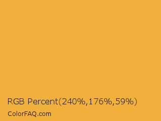 RGB Percent 94%,69%,23% Color Image