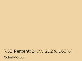 RGB Percent 94%,83%,64% Color Image