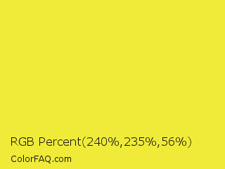 RGB Percent 94%,92%,22% Color Image