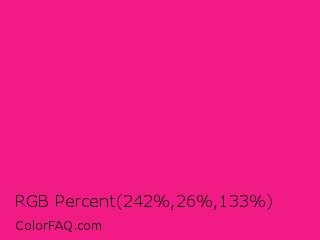 RGB Percent 95%,10%,52% Color Image