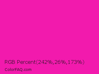 RGB Percent 95%,10%,68% Color Image