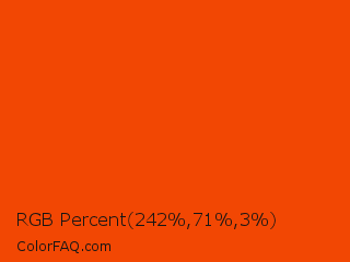 RGB Percent 95%,28%,1% Color Image