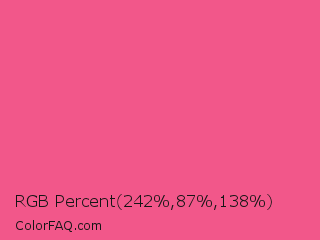 RGB Percent 95%,34%,54% Color Image