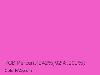 RGB Percent 95%,36%,79% Color Image