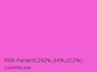 RGB Percent 95%,37%,83% Color Image