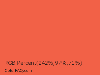 RGB Percent 95%,38%,28% Color Image