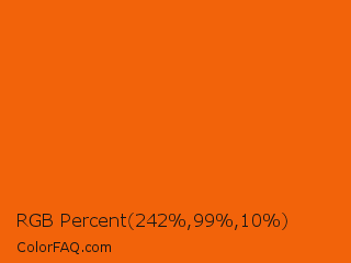 RGB Percent 95%,39%,4% Color Image