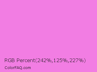 RGB Percent 95%,49%,89% Color Image