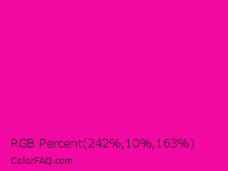 RGB Percent 95%,4%,64% Color Image