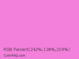 RGB Percent 95%,50%,86% Color Image