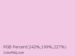 RGB Percent 95%,78%,89% Color Image