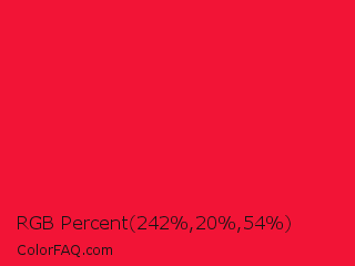 RGB Percent 95%,8%,21% Color Image