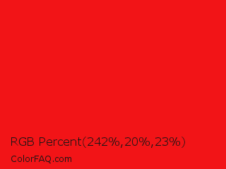 RGB Percent 95%,8%,9% Color Image