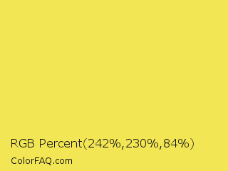 RGB Percent 95%,90%,33% Color Image