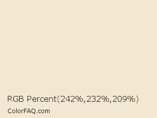 RGB Percent 95%,91%,82% Color Image