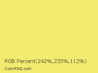 RGB Percent 95%,92%,44% Color Image