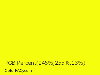 RGB Percent 96%,100%,5% Color Image