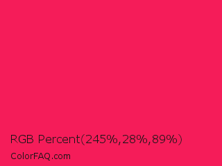 RGB Percent 96%,11%,35% Color Image