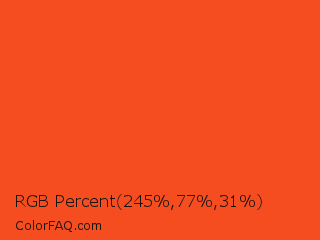 RGB Percent 96%,30%,12% Color Image