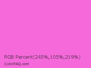 RGB Percent 96%,41%,86% Color Image