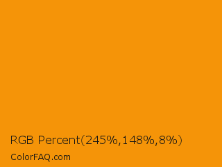 RGB Percent 96%,58%,3% Color Image