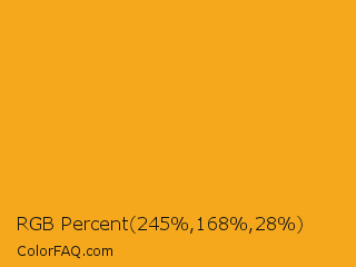 RGB Percent 96%,66%,11% Color Image