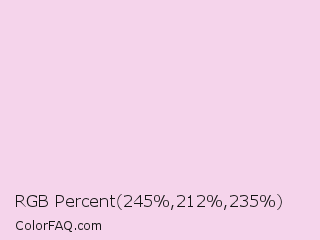 RGB Percent 96%,83%,92% Color Image