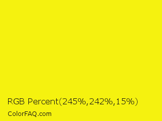 RGB Percent 96%,95%,6% Color Image