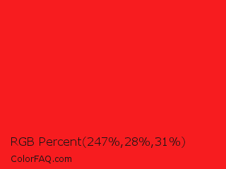 RGB Percent 97%,11%,12% Color Image