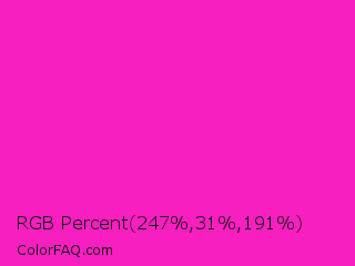 RGB Percent 97%,12%,75% Color Image