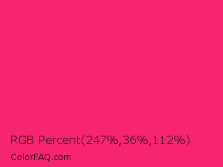 RGB Percent 97%,14%,44% Color Image