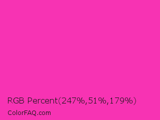 RGB Percent 97%,20%,70% Color Image