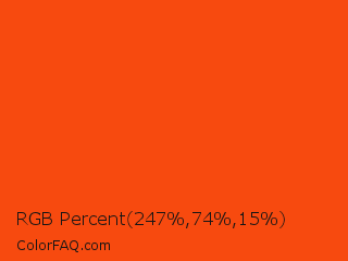 RGB Percent 97%,29%,6% Color Image