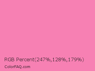 RGB Percent 97%,50%,70% Color Image