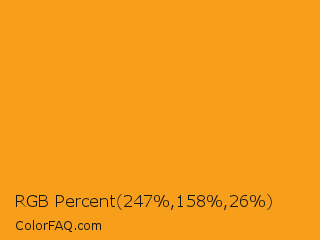 RGB Percent 97%,62%,10% Color Image