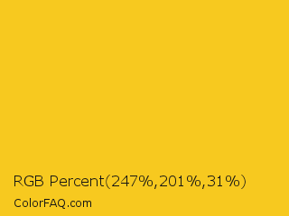 RGB Percent 97%,79%,12% Color Image
