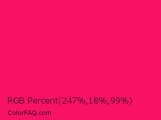 RGB Percent 97%,7%,39% Color Image