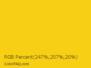 RGB Percent 97%,81%,8% Color Image