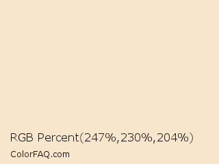 RGB Percent 97%,90%,80% Color Image