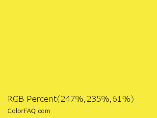 RGB Percent 97%,92%,24% Color Image