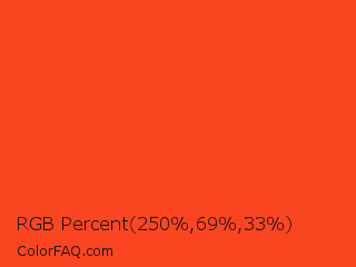 RGB Percent 98%,27%,13% Color Image