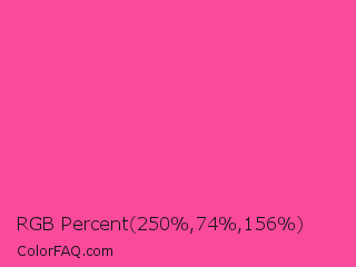 RGB Percent 98%,29%,61% Color Image