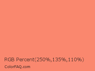 RGB Percent 98%,53%,43% Color Image
