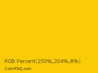 RGB Percent 98%,80%,3% Color Image