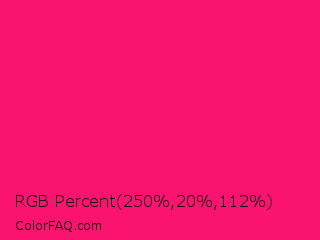 RGB Percent 98%,8%,44% Color Image