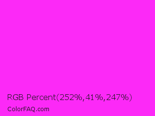 RGB Percent 99%,16%,97% Color Image